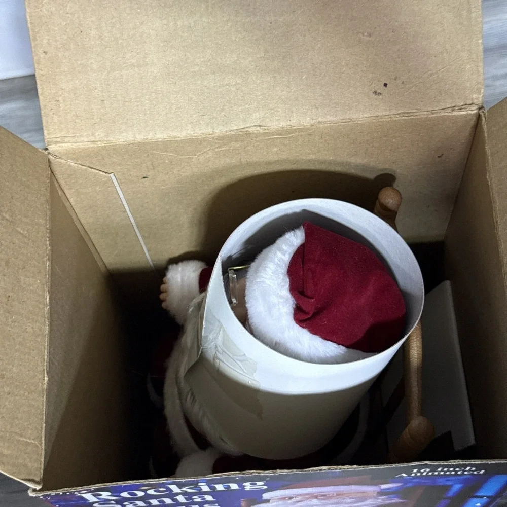 Gemmy North Pole‎ Productions Vtg 1991 Rocking Chair Santa Jingle Bells 13
